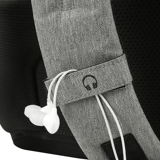 【美旅】轻便耐磨 男士通勤商务 挂套 舒适背负 伸缩减震肩带 电脑 眼镜 耳机 收纳 防盗 双肩包 TZ4 商品图4