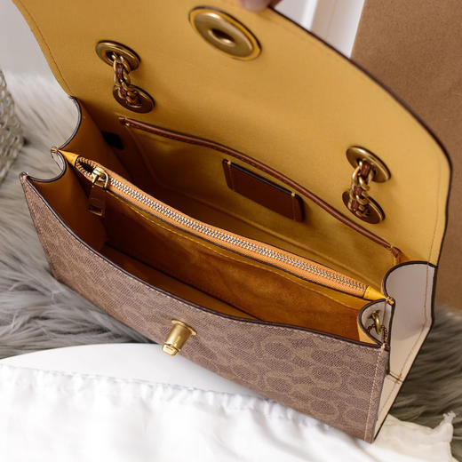 秋冬特价💰600 Coach蔻驰专柜新款 茶玫瑰旋锁PARKER链条包30585 商品图8