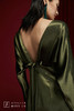 AtelierMissLu /Perez-月光绿褶皱V领露背连身裙 商品缩略图5
