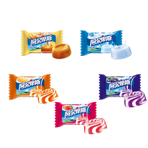 阿尔卑斯牛奶硬糖(焦香源味、草莓、甜橙、葡萄、特浓)单粒包装袋装1kg (约250颗) 婚庆喜糖 休闲零食 商品图2