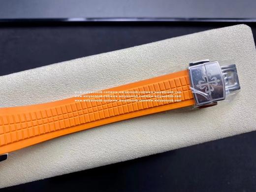 YL 百达翡丽Aquanaut系列 腕表型号：5968A-001）42.2毫米不锈钢表壳 计时指针、精确至四分之一秒的外缘轨道式刻度、60 分钟累积计时器 以不锈钢材质的外壳，与橙色橡胶表带相搭，充满 商品图7