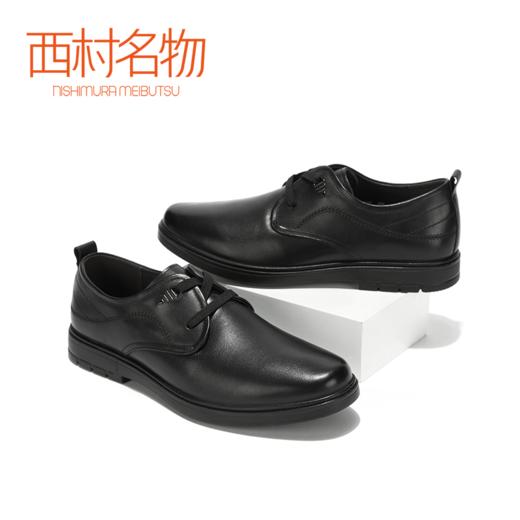 西村名物牛皮英伦风平底鞋男鞋X181V11071 商品图1