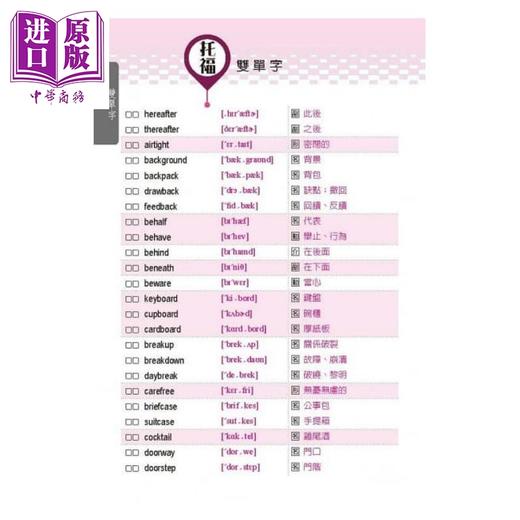 【中商原版】超倍速52「背」单字(托福篇)(随书附超强记忆板) 港台原版 蔡沂霖/林汉忠 瑞华文化 托福英语词汇 商品图3