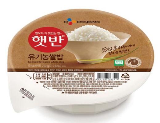 CJ Cooked Organic Rice 210g有机速食米饭#604262韩国直邮JPY带授权招加盟代理 商品图0