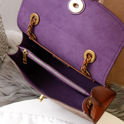 秋冬特价💰600 Coach蔻驰专柜新款 茶玫瑰旋锁PARKER链条包30585 商品图8