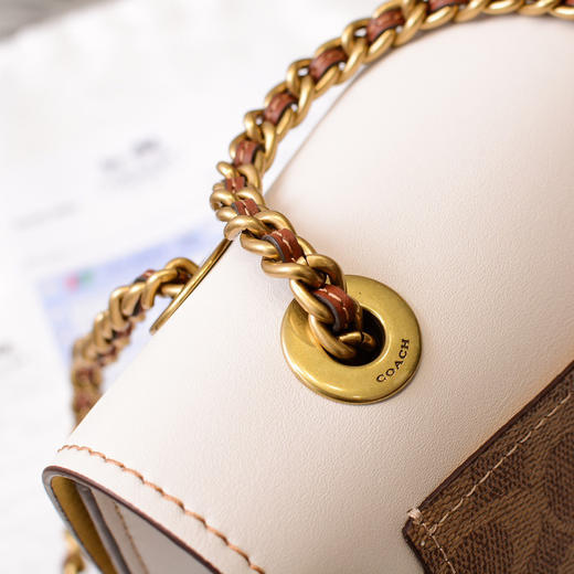 秋冬特价💰600 Coach蔻驰专柜新款 茶玫瑰旋锁PARKER链条包30585 商品图6