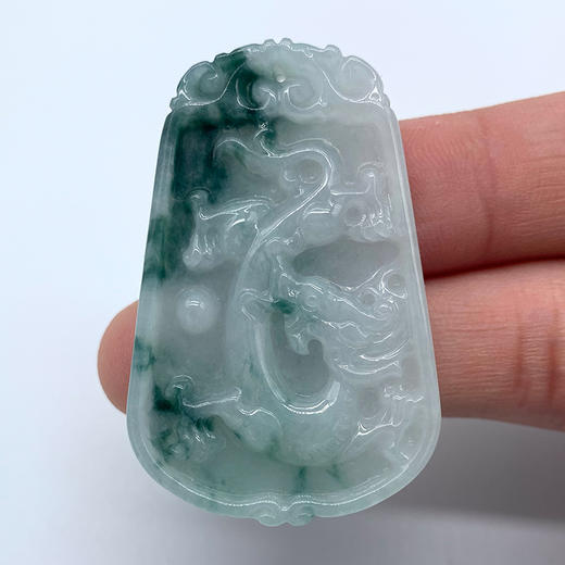 派瑞翡翠 翡翠龙牌 糯种 飘花 商品图1
