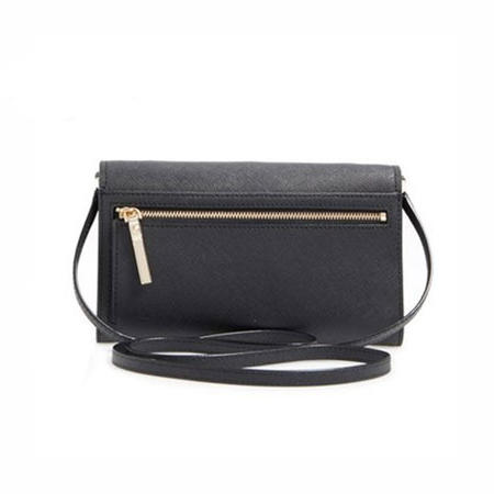 凯特·丝蓓(KATE SPADE) 迷你翻盖信封包 单肩斜跨包 硬 皮革 搭扣 KS女包黑色 PWRU5288 BLACK 商品图1