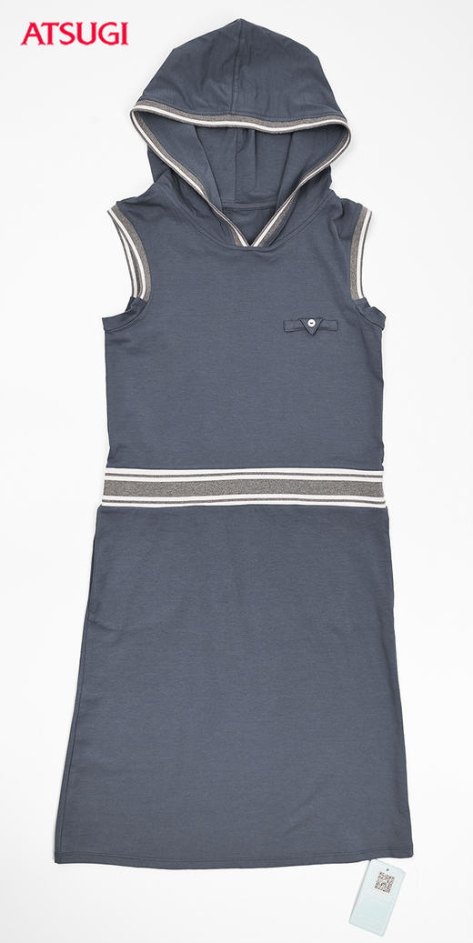 日本ATSUGI/厚木莫代尔加棉连帽连衣裙4S18S03 商品图1