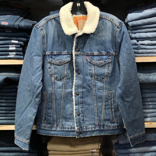  Levi’s/李维斯 男士仿羊羔绒毛领加绒加厚牛仔外套夹克 商品图3
