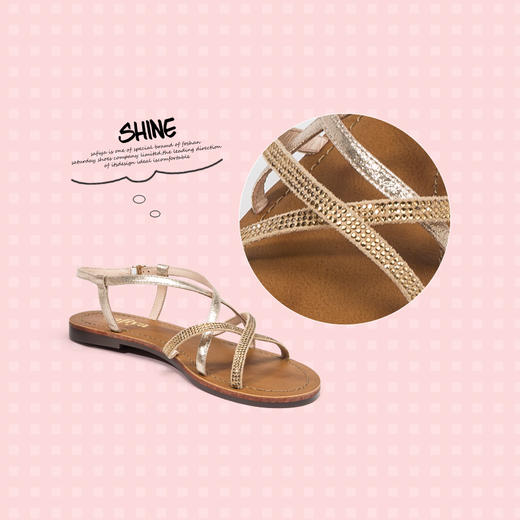 商场同款 | Safiya索菲娅春夏款交叉绑带平底凉鞋女SF92115033 商品图4