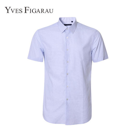 YvesFigarau伊夫·费嘉罗夏季商务休闲简约舒适透气短袖衬衫890403 商品图0