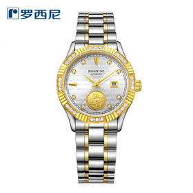 罗西尼8706T01A手表 黄金貔貅招财开运时尚日历间金钢带女表