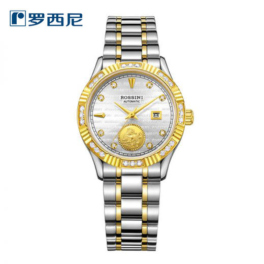 罗西尼8706T01A手表 黄金貔貅招财开运时尚日历间金钢带女表 商品图0