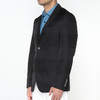 Marco Azzali 黑色宽条纹提花两粒扣西装 H5106200 商品缩略图1