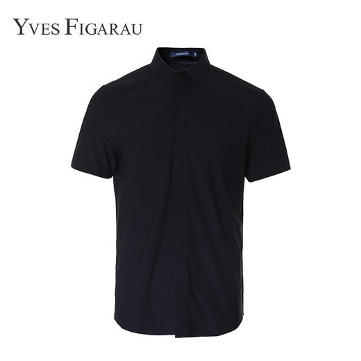 YvesFigarau伊夫·费嘉罗夏季商务休闲简约舒适透气抗皱短袖衬衫812484 商品图0