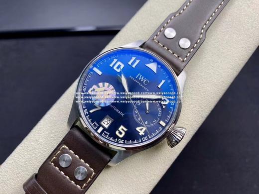 ZF万国大型飞行员大飞IW500908，3点钟位置真动能显示器，冰蓝夜光！一比一原装51111自动机械机芯。男士，不透底， 47毫米，精钢表 商品图12