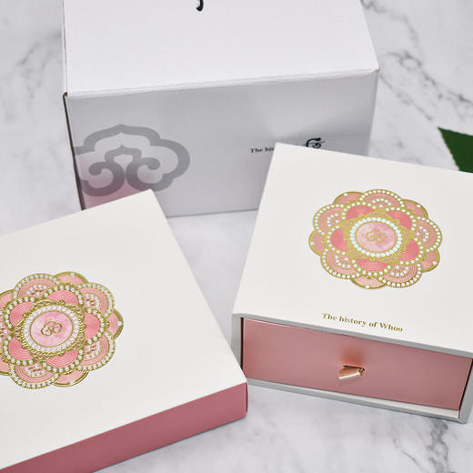 韩国Whoo后干粉套盒奢华宫中粉饼礼盒企划版12g*2+20ml+12#粉色3g+25#珊瑚红3g+42#红色3g 商品图6