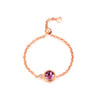 花园系列时尚宝石玫瑰色18K金红碧玺女戒彩色可调节女士链戒指（一口价） 商品缩略图3