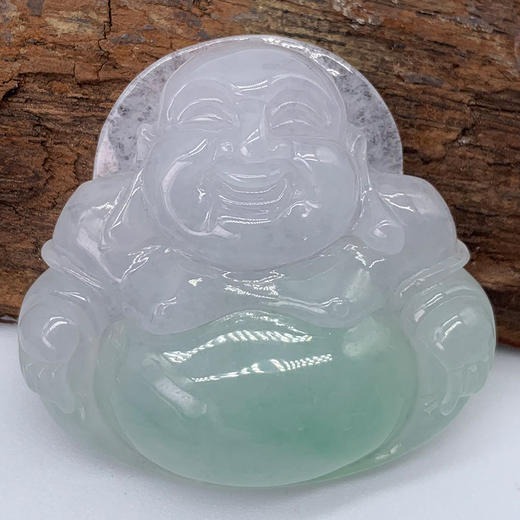 派瑞翡翠 翡翠佛 糯冰种 冰绿色 商品图0