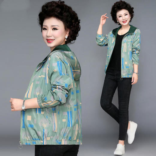 H-56717中老年妈妈春秋短款时尚洋气外套 商品图1