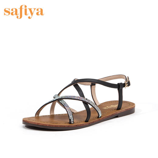 商场同款 | Safiya索菲娅春夏款交叉绑带平底凉鞋女SF92115033 商品图1