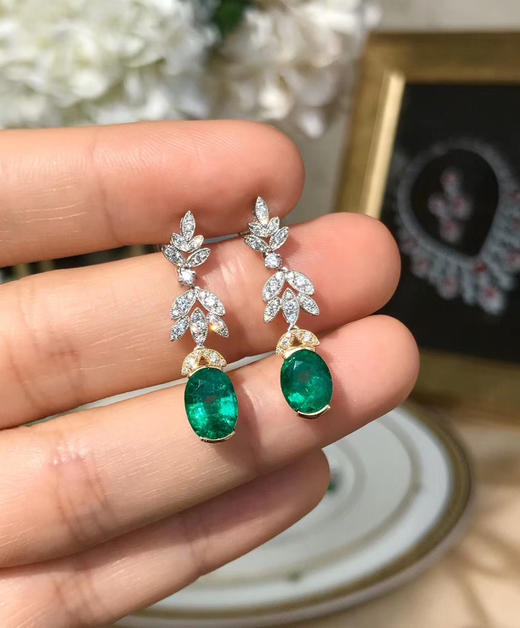 【沃顿绿祖母绿耳环】2.