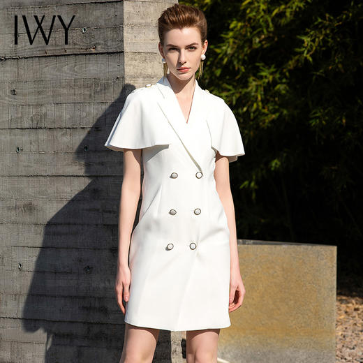 IWY/斗篷披肩白色连衣裙202080Q1 商品图3