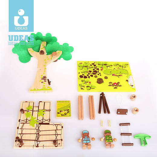 UDEAS品牌木制积木-树房子 商品图1