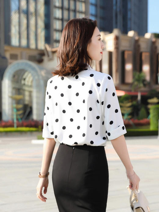 FH  2023时尚雪纺衬衣职业修身百搭衬衫 商品图3