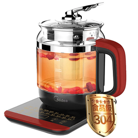 美的 GE1703c 电水壶 多功能 触屏式 高硼硅玻璃 1.5L 花茶 泡奶 煮温 养生壶 煎药壶