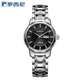 罗西尼6890W04B  35年感恩回馈款启迪系列新品手表钨钢上套机械情侣表