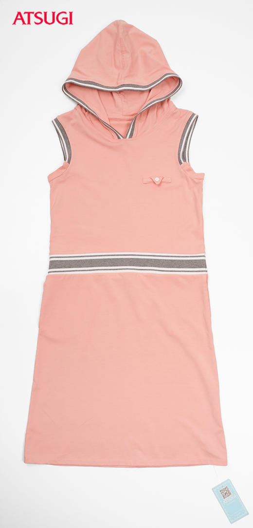 日本ATSUGI/厚木莫代尔加棉连帽连衣裙4S18S03 商品图0