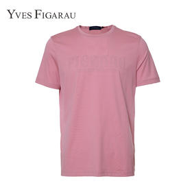 YvesFigarau伊夫·费嘉罗夏季100%丝光棉男士简约舒适修身透气商务休闲圆领短袖T恤876805