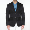 Marco Azzali 黑色宽条纹提花两粒扣西装 H5106200 商品缩略图0