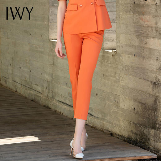 IWY/橘色半裙西装长裤套装三件套202028CP1+28S1 商品图9