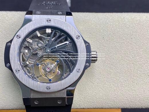 恒宝Hublot.V3升级版 大爆炸系列 真陀飞轮（升级如下：升级使用原装壳套起模壳身，侧耳不再使用塑料，搭配升级版真陀飞轮心脏，加强防震，解决了市场普通版本“缝合度不高有缝隙、机芯返修率高”的问题， 商品图0
