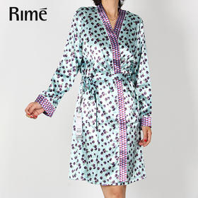 轻奢缎面桑果花女士吊带睡袍38157