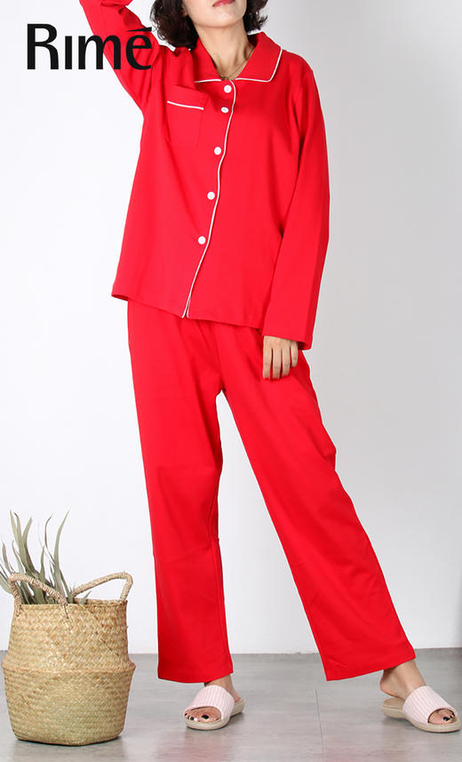 保暖抓绒精梳棉女士家居服套装58394 商品图0