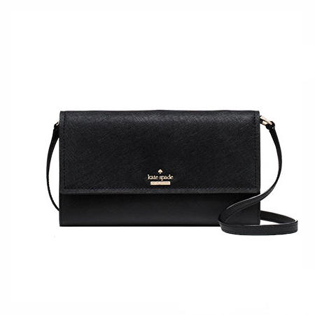 凯特·丝蓓(KATE SPADE) 迷你翻盖信封包 单肩斜跨包 硬 皮革 搭扣 KS女包黑色 PWRU5288 BLACK 商品图0