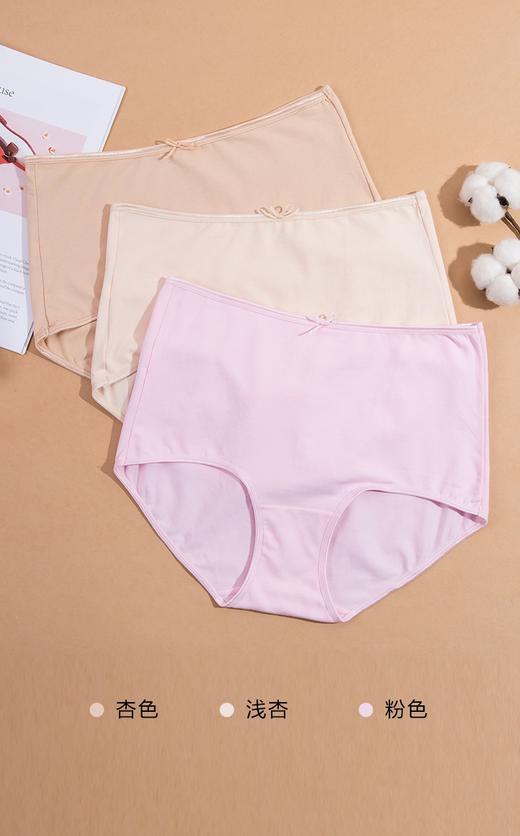 云感棉精梳棉净色大版中高腰女士三角内裤2862/2888/2887 商品图3