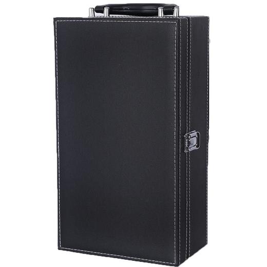 黑色皮质双支装红酒礼盒 商品图0