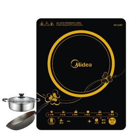 美的 RT2160电磁炉家用触摸屏电磁炉灶 触控式德国汉森面板8档火力