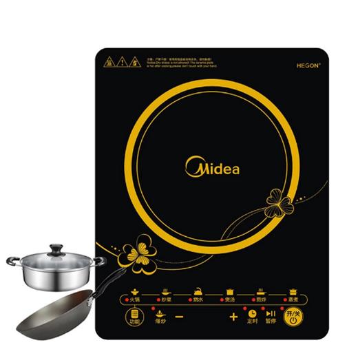美的 RT2160电磁炉家用触摸屏电磁炉灶 触控式德国汉森面板8档火力 商品图0