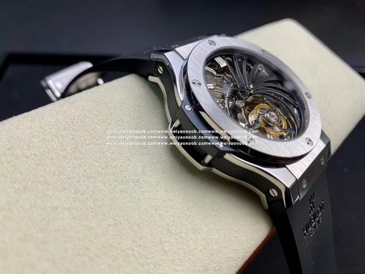 恒宝Hublot.V3升级版 大爆炸系列 真陀飞轮（升级如下：升级使用原装壳套起模壳身，侧耳不再使用塑料，搭配升级版真陀飞轮心脏，加强防震，解决了市场普通版本“缝合度不高有缝隙、机芯返修率高”的问题， 商品图4