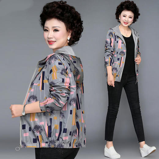 H-56717中老年妈妈春秋短款时尚洋气外套 商品图2