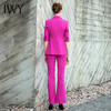 IWY/五分袖玫红色西装套装10C1+10P3 商品缩略图2