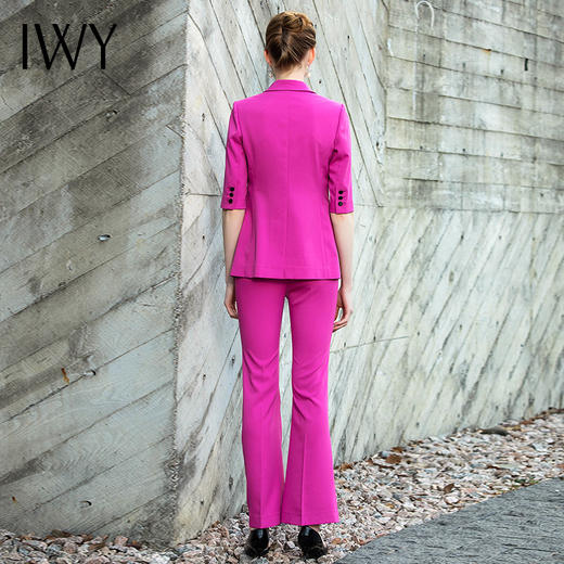 IWY/五分袖玫红色西装套装10C1+10P3 商品图2