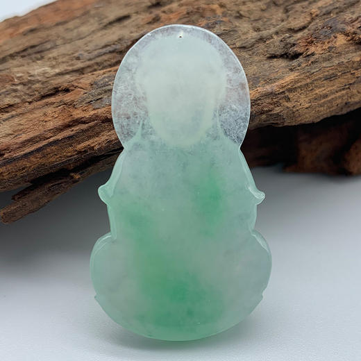 派瑞翡翠 翡翠观音 糯种 绿色 商品图2