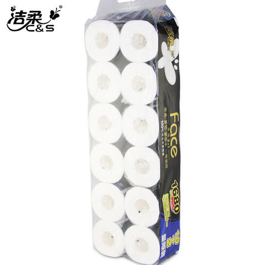 洁柔卫生纸(Face有芯)12卷整提1680克卫卷 商品图1